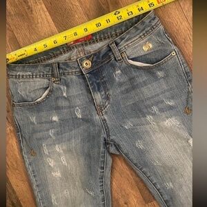 Apple Bottoms Light Blue Distressed Skinny Jeans